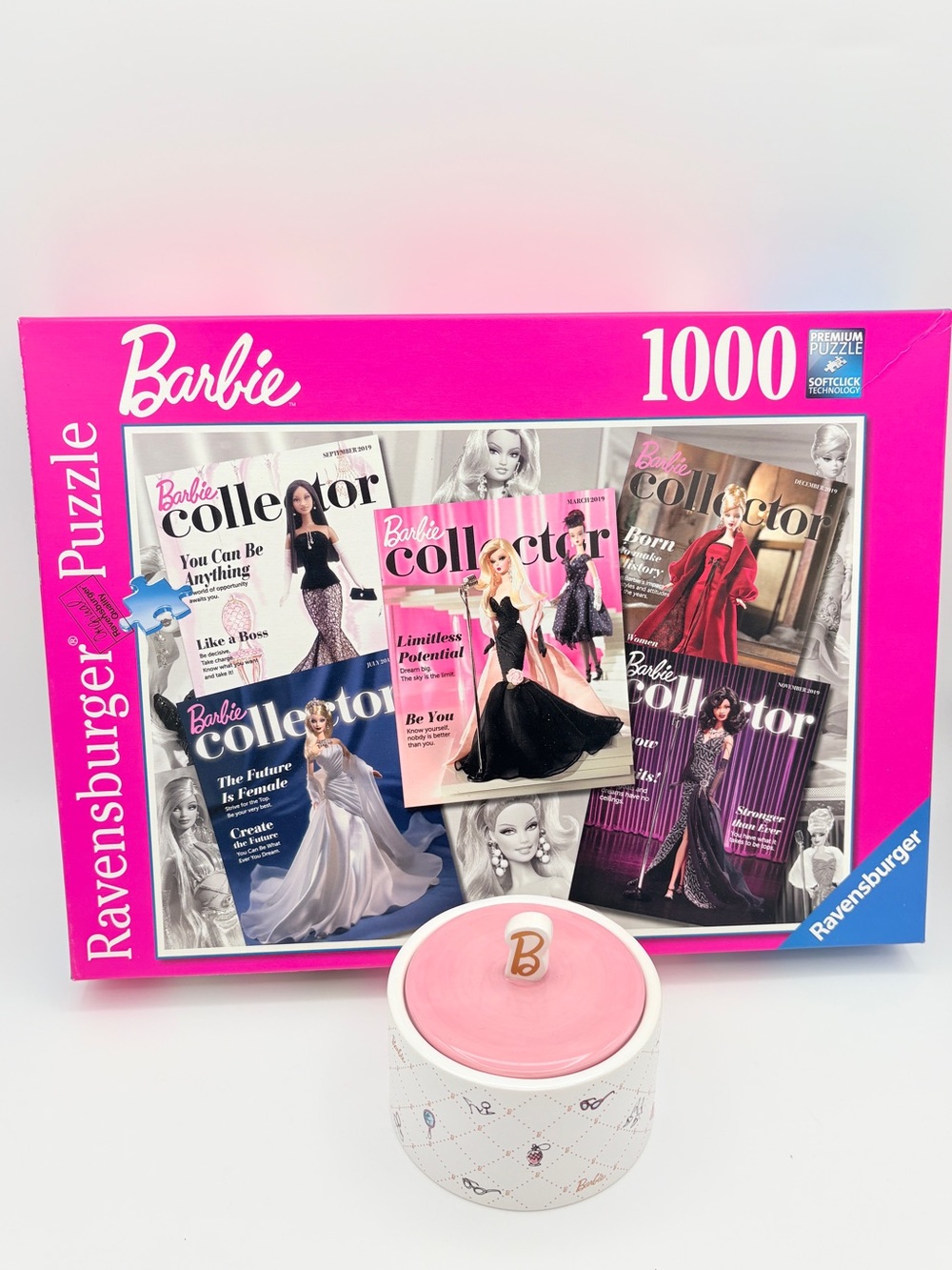 Barbie Bundle Ravensburger Puzzle 1000pc Hallmark Trinket Box 2016
